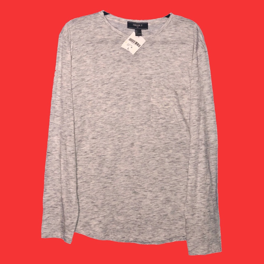 Silver Long Sleeve Shirt w/ Pocket